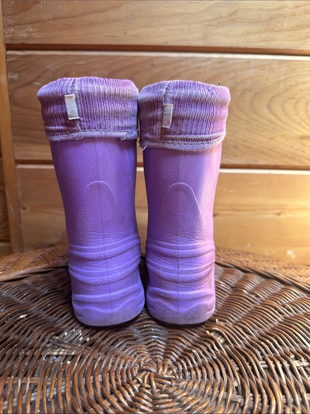 Lemigo Purple liner rain boot kid 30/31 12-12.5